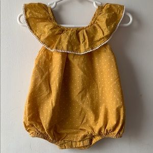 Mustard yellow baby romper